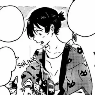 🖤 16fd1139 SHLING Manga, Jongen, Gitaar, Schling telegram sticker