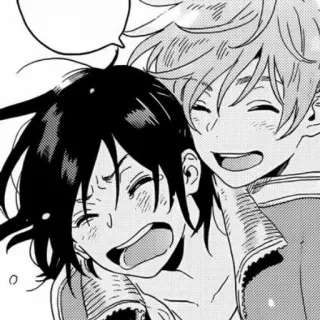 🖤 d0ea7ceb anime, manga, cartoon, vrienden, personages, blij telegram sticker