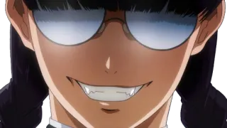 😁 22741379 аниме, девушка, улыбается, очки, вампир, ухмылка telegram sticker