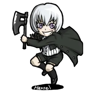 😆 99d4f3bb Hansel Аниме, Манга, Топор, Персонаж, Злодей, Преступник telegram sticker