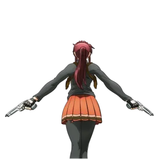 😌 afae1516 женщина, оружие, аниме, оружие, девушка, пистолет telegram sticker