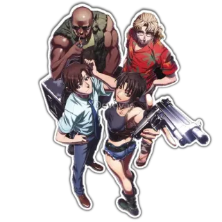 🍊 1a005290 Black Lagoon Anime, Waffe, Gewalt, Black Lagoon, Charaktere, Waffen telegram sticker
