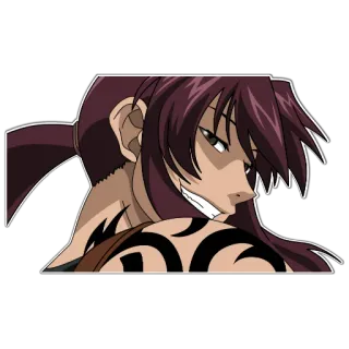 ☺️ 69db48e5 Revy Black Lagoon Anime, Revy, Black Lagoon, Waffe, Charakter, Tattoo telegram sticker