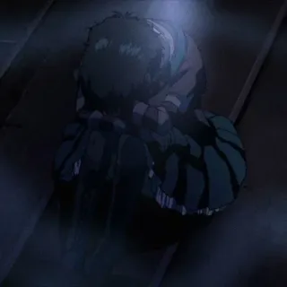 😔 77d0a1ee Traurigkeit, Anime, Weinen, Depression whatsapp sticker