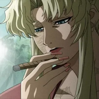 😌 b40d4ee5 Balalaika Black Lagoon Anime, Zigarre, Mafia, Gangster, Frau whatsapp sticker