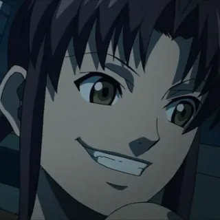 😁 cf6e23b0 Anime, Frau, lächelnd, Grinsen whatsapp sticker