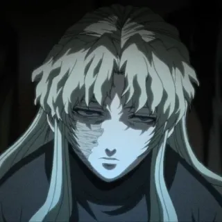 😒 f65516b8 Anime, Blond, Narbe, Ernst, Charakter whatsapp sticker