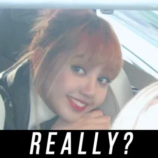 😑 3ec7f881 REALLY? pregunta, meme, reacción, expresión, retrato, mujer, curioso, sorpresa whatsapp sticker