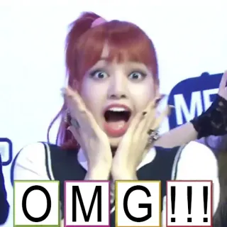😰 c599f138 Lisa OMG!!! kpop, blackpink, lisa, omg, impactado/a, sorprendido/a, reacción whatsapp sticker