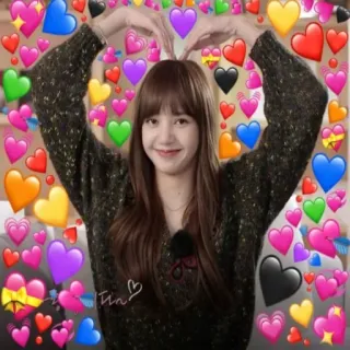 ❤️ 07aada00 Lisa lin<3 kpop, hati, cinta, stiker, imut, blackpink, lisa telegram sticker