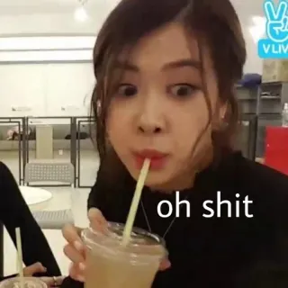 😟 51a2145f oh shit Kejutan, Minuman, Lucu, Reaksi, Malu telegram sticker