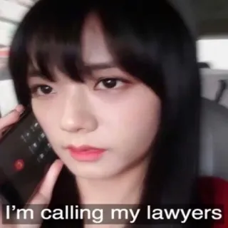 🙄 9fffcd2d I'm calling my lawyers pengacara, panggilan telepon, hukum, serius, panggilan, bisnis telegram sticker