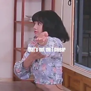 🙌 cc465077 that's not me I swear meme, lucu, reaksi, umpatan telegram sticker