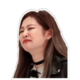 😣 92519eff 女性, 表情, 顔, 人, ポートレート, 感情 whatsapp sticker