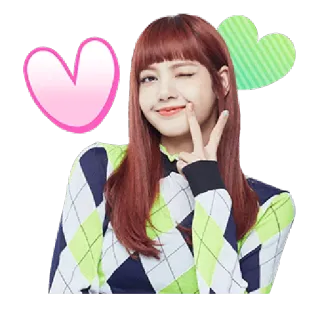 ✌️ 41f286eb Lisa kpop, นักร้อง, หัวใจ, น่ารัก, สันติภาพ, ไอดอล telegram sticker