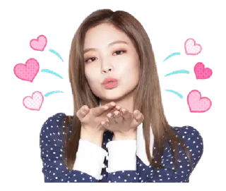 😘 7cd36fb9 Jennie kpop, เจนนี่, blackpink, หัวใจ, ความรัก, จูบ telegram sticker