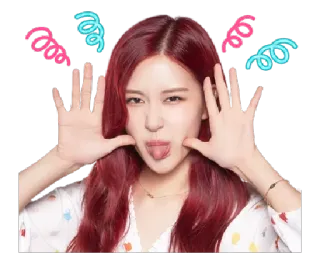 😜 1c8dcff0 donna, lingua, coriandoli, festa, party, divertimento, sciocco whatsapp sticker