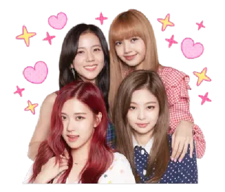 😊 45b99a71 K-pop, ragazze, cuori, stelle, musica pop, gruppo, femminile, intrattenimento whatsapp sticker