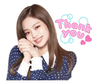 ☺️ a8ca8326 Thank you grazie, apprezzamento, carino, femminile, donna, pois, cuori whatsapp sticker