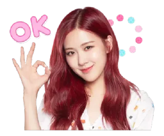 👌 a9f8e7de OK ok, gesto, approvazione, positivo, ragazza whatsapp sticker