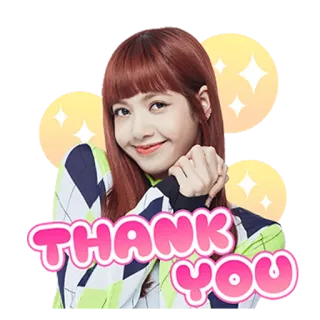 🙏 ded54cae Thank You grazie, saluto, amichevole, allegro, scintillio, femminile whatsapp sticker