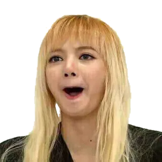 😮 02164ba1 Lisa kpop, 歌手, 偶像, 震惊, 惊讶, 张嘴 telegram sticker