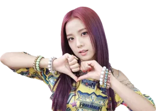 ❤️ 76c29fc2 Jisoo kpop, 歌手, 名人, 女孩, 心, 手势 telegram sticker
