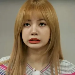 😬 b4174943 Lisa kpop, lisa, blackpink, cantante, celebrità, faccia, espressione telegram sticker
