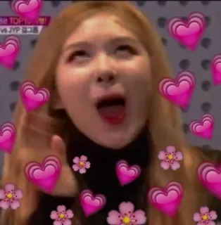 💘 651e87ba Frau, Herzen, Blumen, Kpop, süß, Meme, lustig telegram sticker