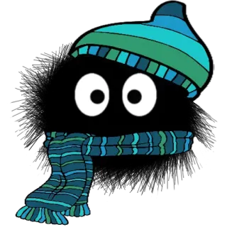 🍪 e07c8bfd 眼睛, 冬天, 帽子, 围巾, 卡通, 斑点, 寒冷天气, 抽象, 可爱 telegram sticker