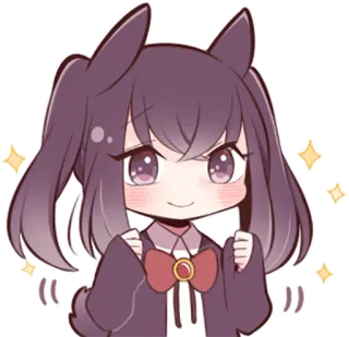 ✨ 75fee79e Anime, Kreskówka, Słodkie, Kawaii, Chibi, Dziewczyna, Szczęśliwy telegram sticker