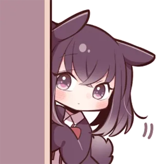 👀 978cab49 Anime, Manga, Kawaii, Słodkie, Kreskówka, Dziewczyna, Uszy królika telegram sticker