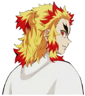 🙂 45844c60 Kyojuro Rengoku Demon Slayer Anime, Demon Slayer, Kyojuro Rengoku, Ogień, Czerwony, Żółty, Postać telegram sticker