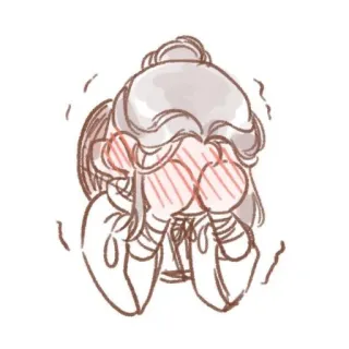 🥰 22ad7459 动漫, 脸红, 可爱, 卡通 telegram sticker