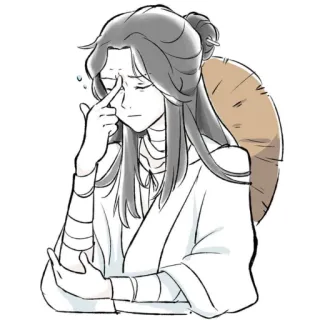 🤔 9acf0258 动漫, 漫画, 角色, 悲伤, 情感 telegram sticker