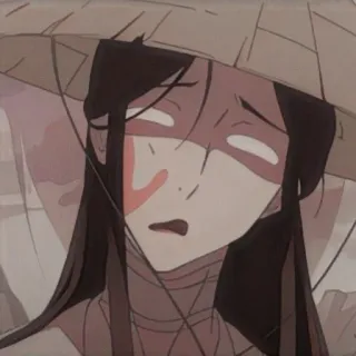 😑 a0d2709e 亚洲, 角色, 帽子, 动漫, 人 telegram sticker