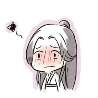 😓 aff56213 动漫, Q版, 可爱, 害羞, 脸红 telegram sticker