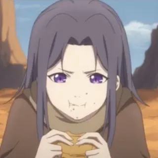 🤤 ec47f0f3 动漫, 女孩, 吃东西, 可爱 telegram sticker