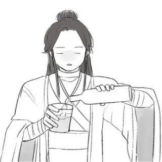 🌸 ecf315f8 饮酒, 酒精, 倒, 男性, 插图 telegram sticker