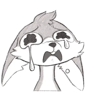 😪 16d2b1c3 llorando, triste, conejo, angustiado, molesto, emocional, lágrimas whatsapp sticker