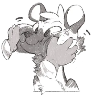 🤲 49b5ff50 dibujo animado, animal, dibujo, boceto, lindo, ratón, roedor whatsapp sticker