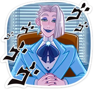 😊 605c6048 アニメ, マンガ, キャラクター, オフィス, ボス, キラキラ telegram sticker