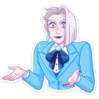 👩 6b7729d5 キャラクター, デジタルアート, キラキラ, 人物 telegram sticker