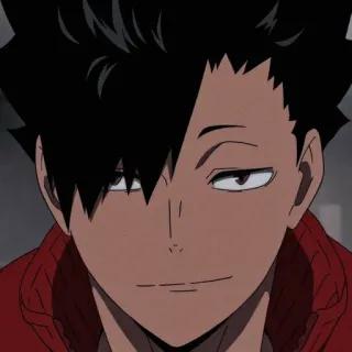 🌟 17a26895 Kuroo Tetsurou Haikyuu!! anime, manga, haikyuu, kuroo, kuroo tetsurou, character, smiling telegram sticker
