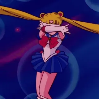 🌙 90dbcf73 Sailor Moon Anime, Magica Ragazza, Piangere, Carino, Luna telegram sticker