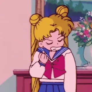 🌙 d5fb3961 Sailor Moon Anime, Sailor, Moon, Ragazza, Arrabbiata, Frustrata telegram sticker