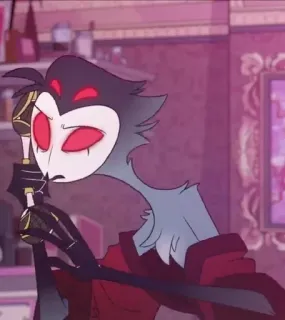 🦉 0c512374 Stolas Helluva Boss uil, demon, prins, goetia, hel whatsapp sticker