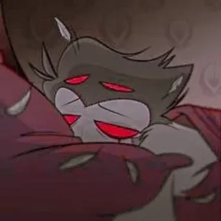 🦉 244c047a Stolas Helluva Boss demon, vogel, slaperig, uil, anime whatsapp sticker