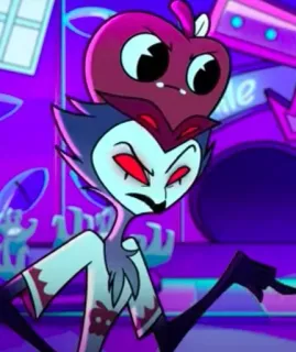 🦉 2e97a6f7 Stolas Helluva Boss uil, demon, cartoon, helluva boss, stolas, anime, vogel whatsapp sticker