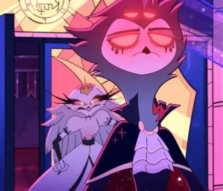 🦉 32f9493f Stolas Helluva Boss uil, demon, cartoon, tv serie, Helluva Boss whatsapp sticker